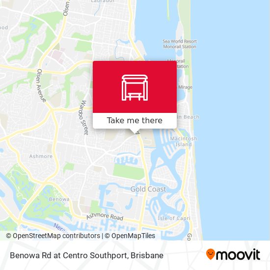 Benowa Rd at Centro Southport map