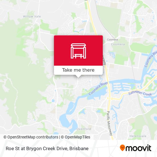 Roe St at Brygon Creek Drive map