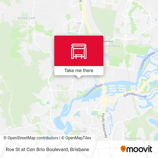 Mapa Roe St at Con Brio Boulevard