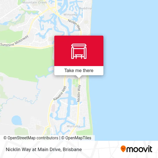 Mapa Nicklin Way at Main Drive