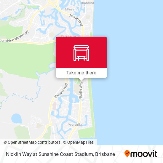 Nicklin Way at Sunshine Coast Stadium map