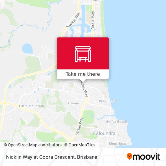 Nicklin Way at Coora Crescent map