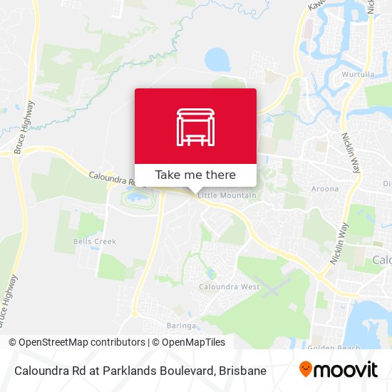 Caloundra Rd at Parklands Boulevard map