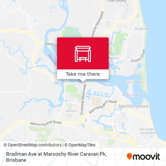 Bradman Ave at Maroochy River Caravan Pk map