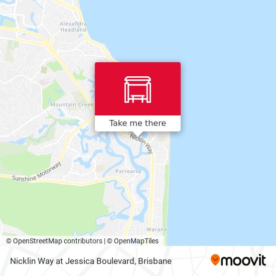 Nicklin Way at Jessica Boulevard map