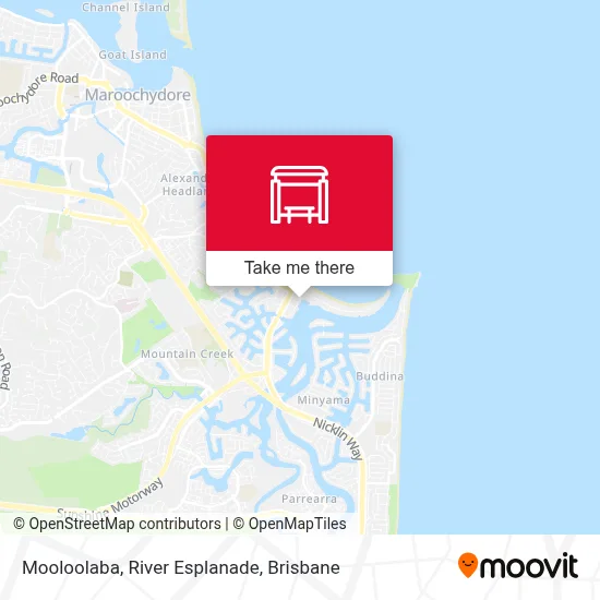 Mapa Mooloolaba, River Esplanade