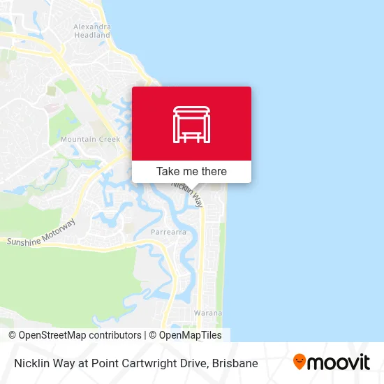 Mapa Nicklin Way at Point Cartwright Drive