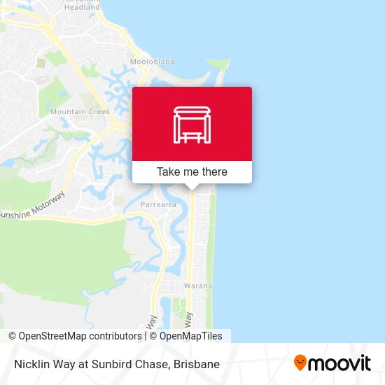 Nicklin Way at Sunbird Chase map