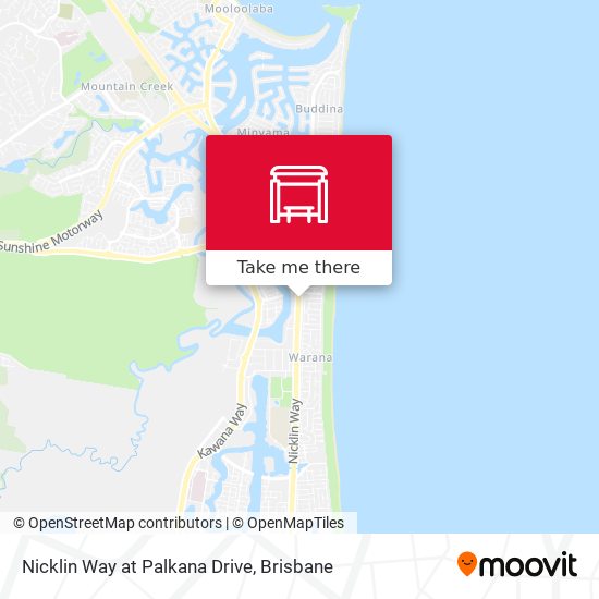 Nicklin Way at Palkana Drive map
