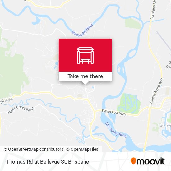 Thomas Rd at Bellevue St map
