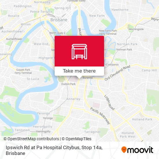 Ipswich Rd at Pa Hospital Citybus, Stop 14a map