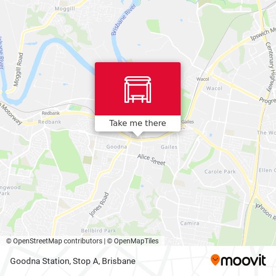 Mapa Goodna Station, Stop A