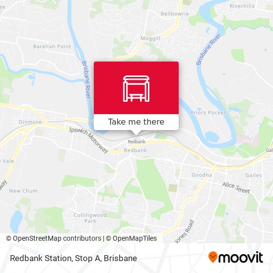 Redbank Station, Stop A map