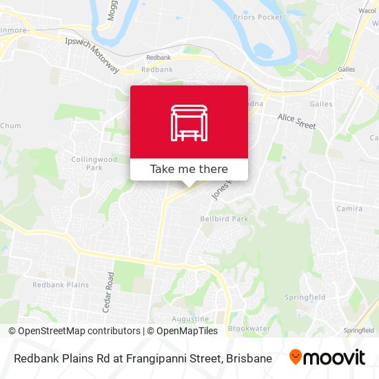 Redbank Plains Rd at Frangipanni Street map