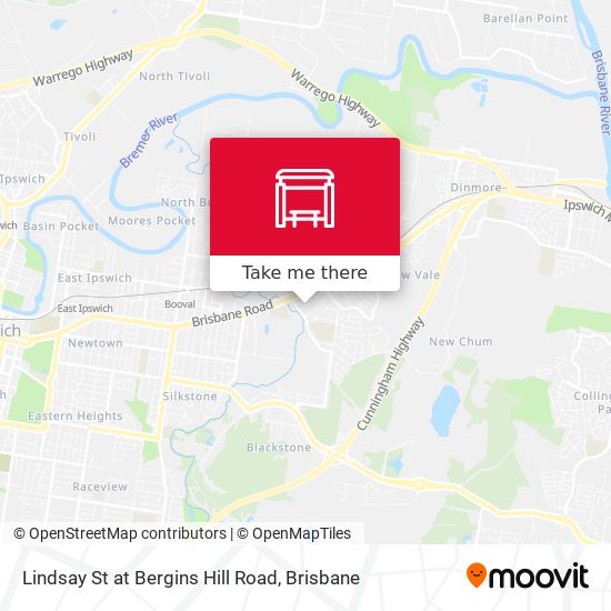 Lindsay St at Bergins Hill Road map