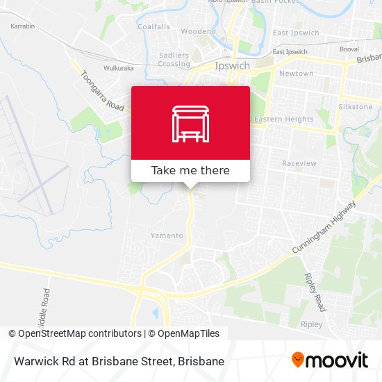 Warwick Rd at Brisbane Street map