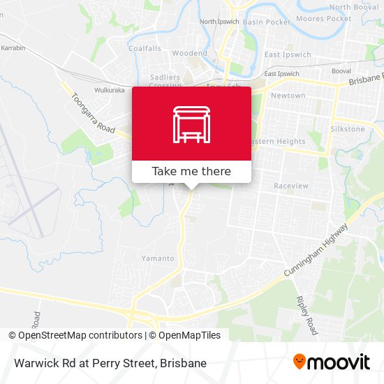 Warwick Rd at Perry Street map