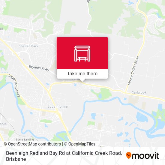 Beenleigh Redland Bay Rd at California Creek Road map