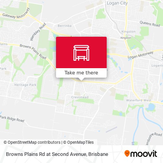 Mapa Browns Plains Rd at Second Avenue