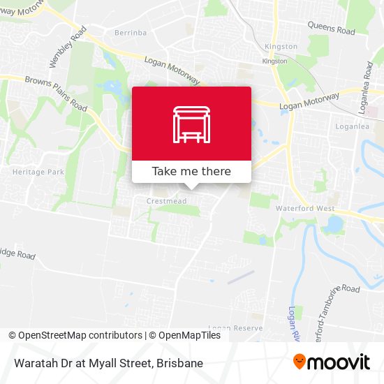 Waratah Dr at Myall Street map