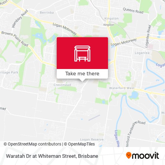 Waratah Dr at Whiteman Street map