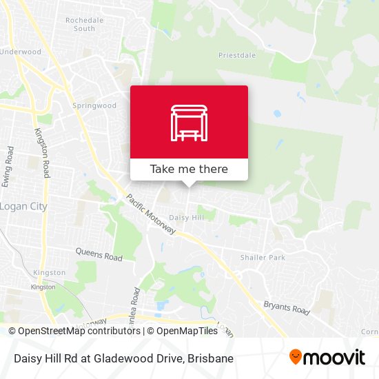 Daisy Hill Rd at Gladewood Drive map