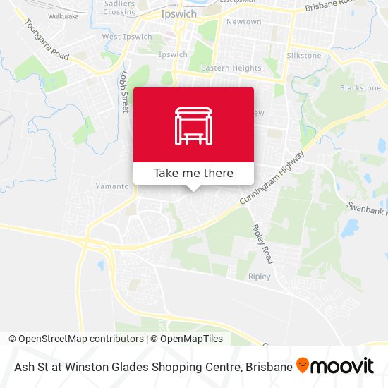 Mapa Ash St at Winston Glades Shopping Centre