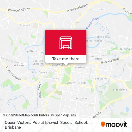 Queen Victoria Pde at Ipswich Special School map