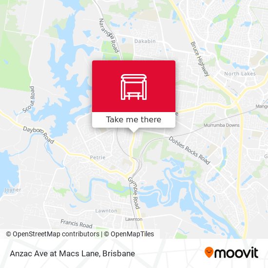 Anzac Ave at Macs Lane map