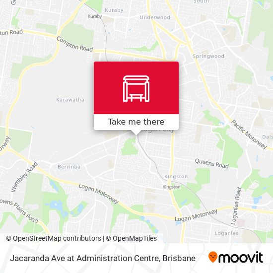 Jacaranda Ave at Administration Centre map