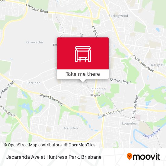 Jacaranda Ave at Huntress Park map
