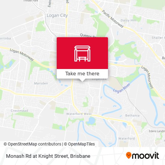 Monash Rd at Knight Street map