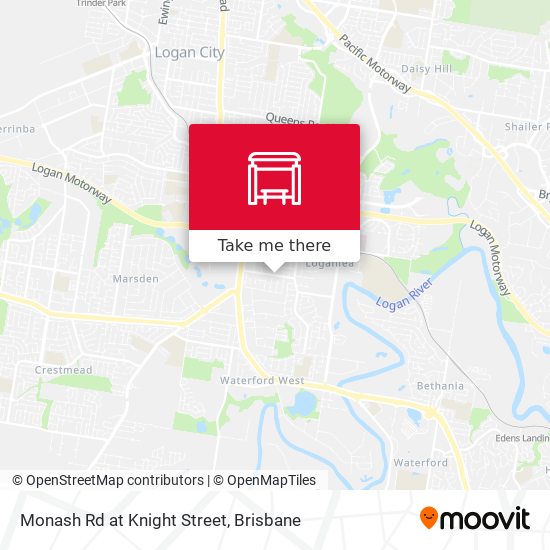 Monash Rd at Knight Street map