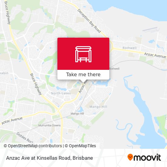 Mapa Anzac Ave at Kinsellas Road