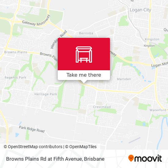 Browns Plains Rd at Fifth Avenue map