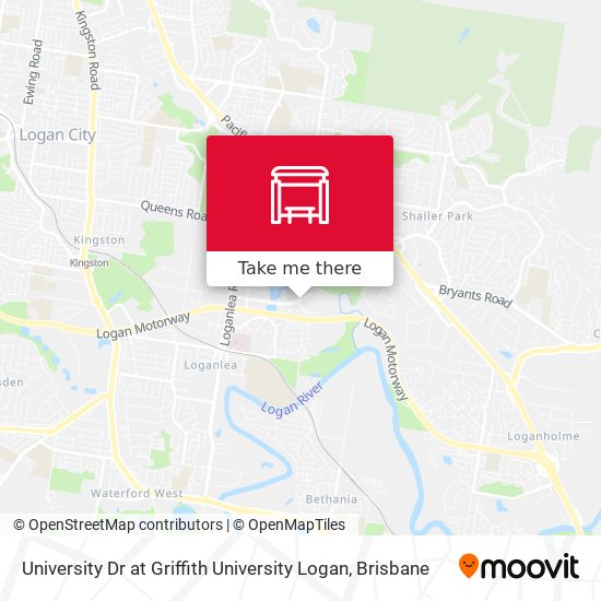 University Dr at Griffith University Logan map