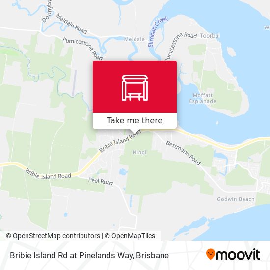 Bribie Island Rd at Pinelands Way map