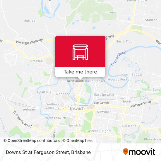 Downs St at Ferguson Street map