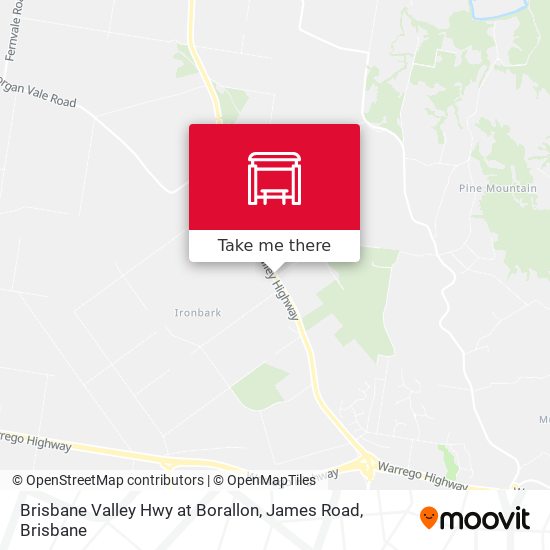 Mapa Brisbane Valley Hwy at Borallon, James Road