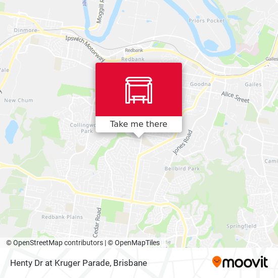Henty Dr at Kruger Parade map