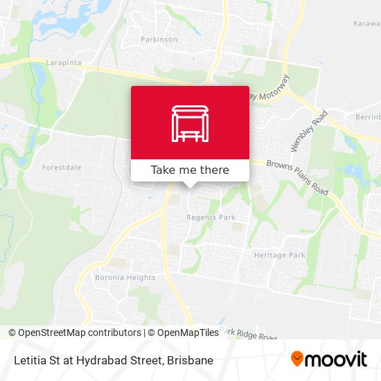 Letitia St at Hydrabad Street map