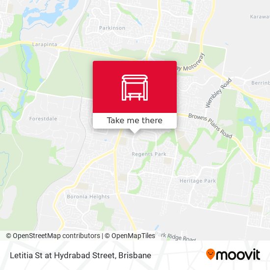 Letitia St at Hydrabad Street map