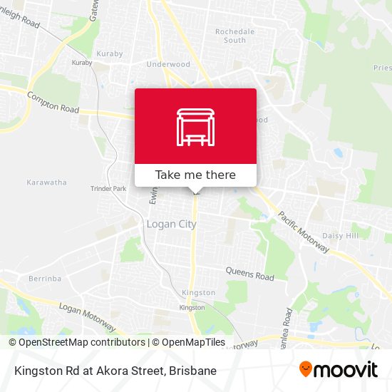 Kingston Rd at Akora Street map
