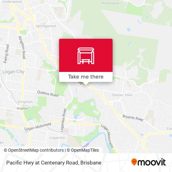 Pacific Hwy at Centenary Road map