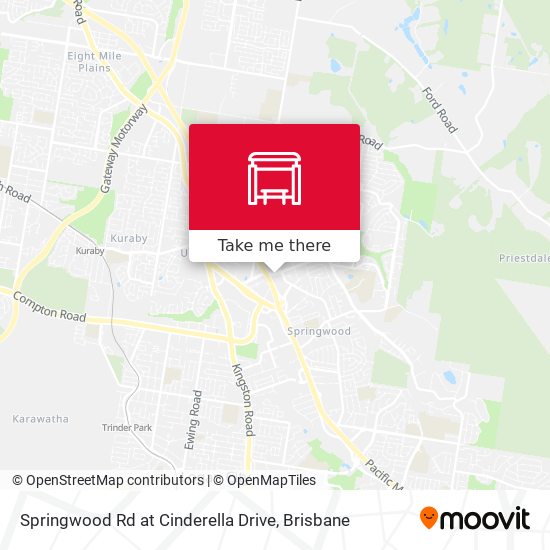 Mapa Springwood Rd at Cinderella Drive