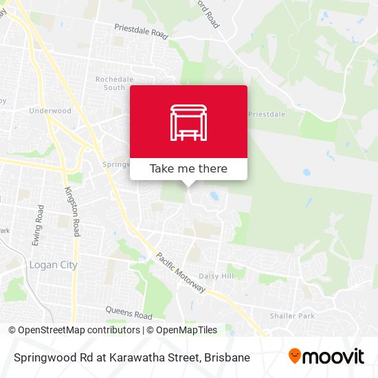 Springwood Rd at Karawatha Street map