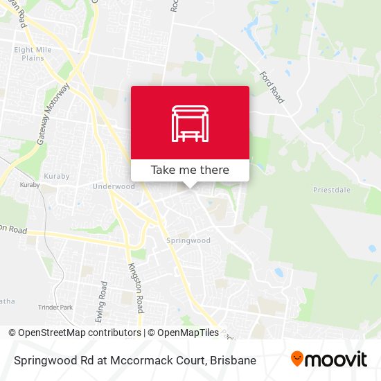 Springwood Rd at Mccormack Court map