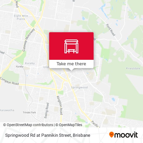 Mapa Springwood Rd at Pannikin Street