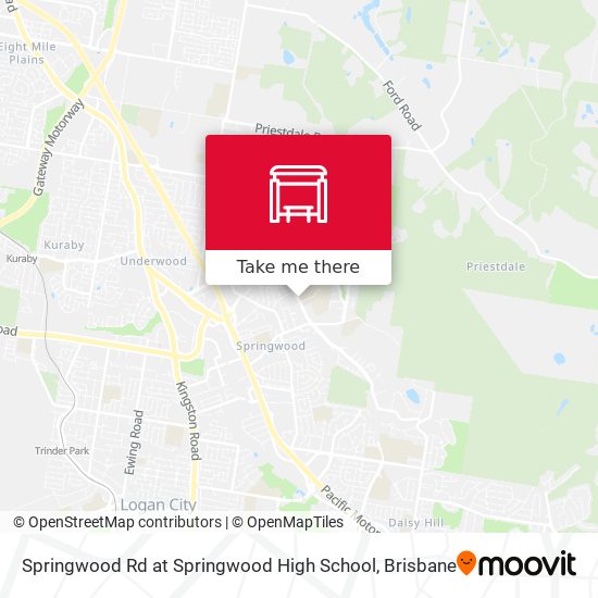 Springwood Rd at Springwood High School map
