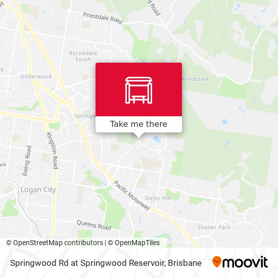 Springwood Rd at Springwood Reservoir map